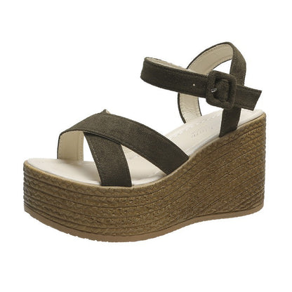 Women's Platform Suede Sandals Summer - My Store