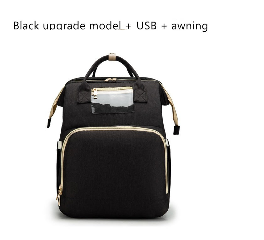 USB Charging Version Mommy Bed Backpack Folding Large Capacity Multi-function - My Store