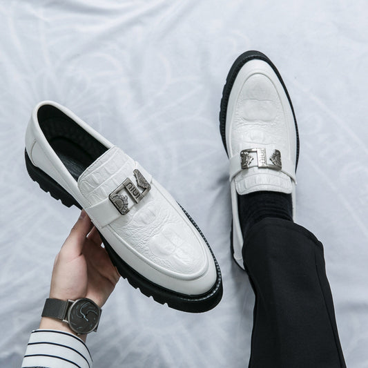 Thick Bottom Slip-on Business Casual Leather Shoes - My Store