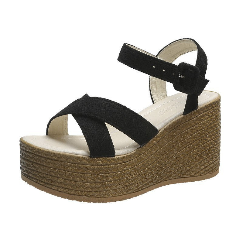 Women's Platform Suede Sandals Summer - My Store