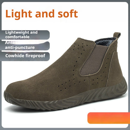 Men's Safety Shoes With Steel Toe Caps For Anti Smashing And Anti Piercing - My Store