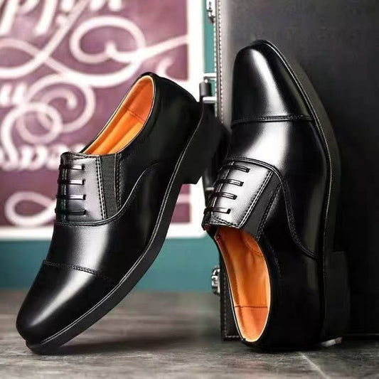 Mesh Three Connector Business Casual Leather Shoes - My Store
