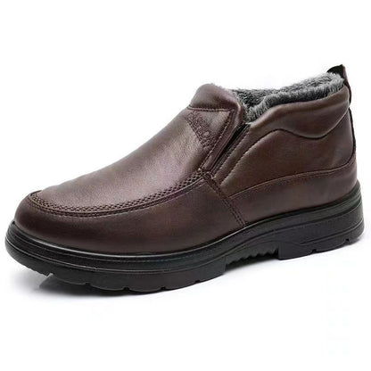 Winter Middle-aged And Elderly Thickened Non-slip Waterproof Fleece-lined Cotton Shoes - My Store