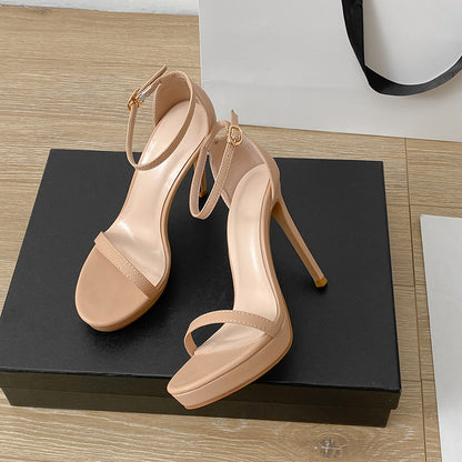 Commute Style Buckle Super High Heel Sandals For Women - My Store