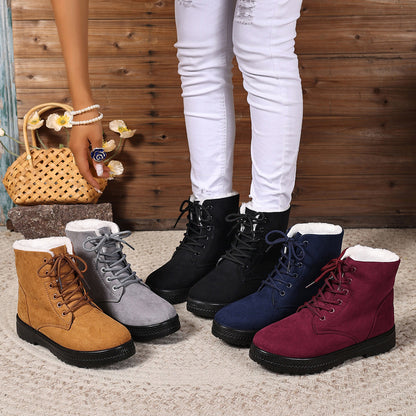 Women's Fashionable Waterproof High-top Cotton-padded Snow Boots - My Store