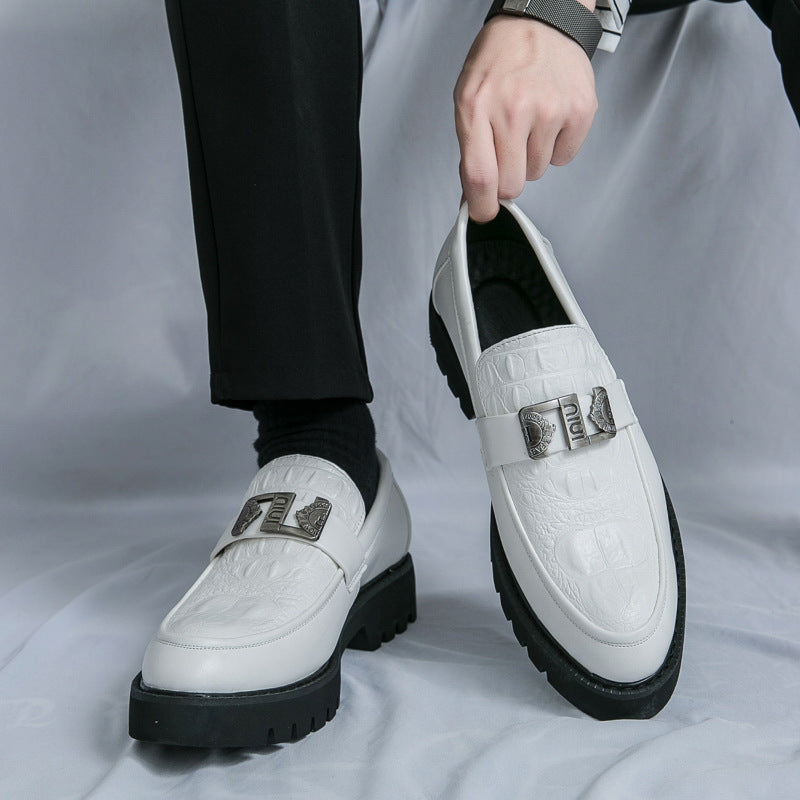 Thick Bottom Slip-on Business Casual Leather Shoes - My Store