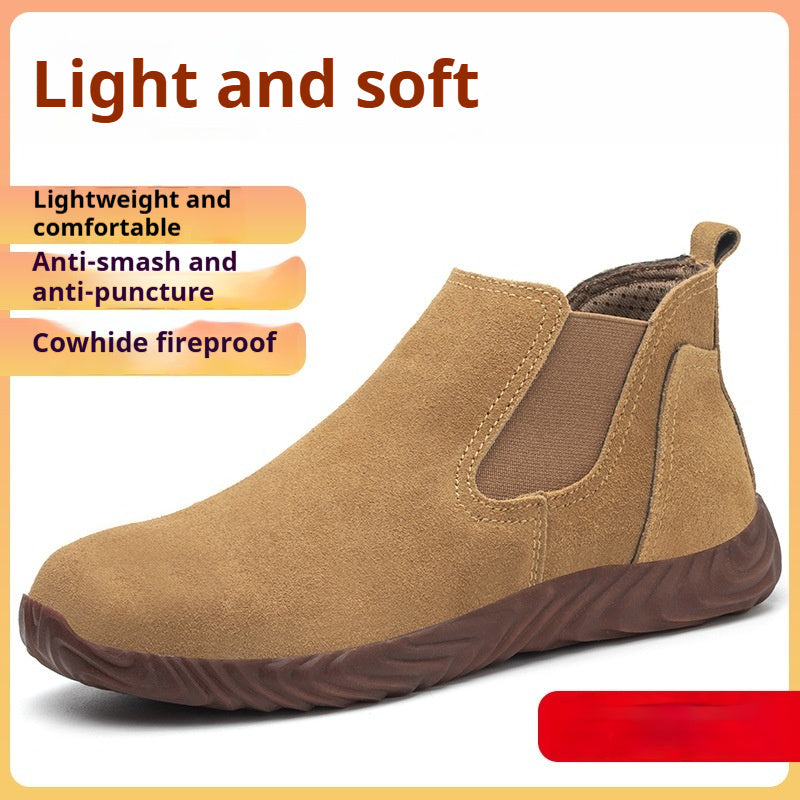 Men's Safety Shoes With Steel Toe Caps For Anti Smashing And Anti Piercing - My Store