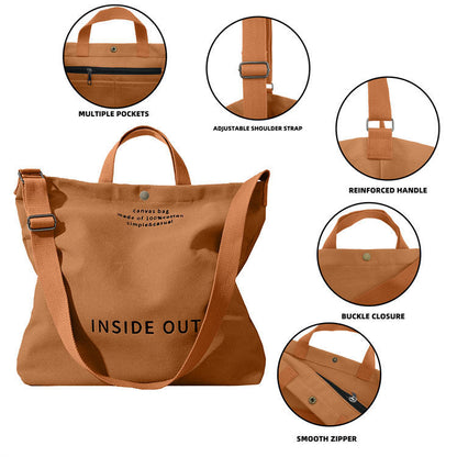 Large Capacity Shopping Bags Woman Black Canvas Tote Bag High-End Versatile Shoulder Bag - My Store