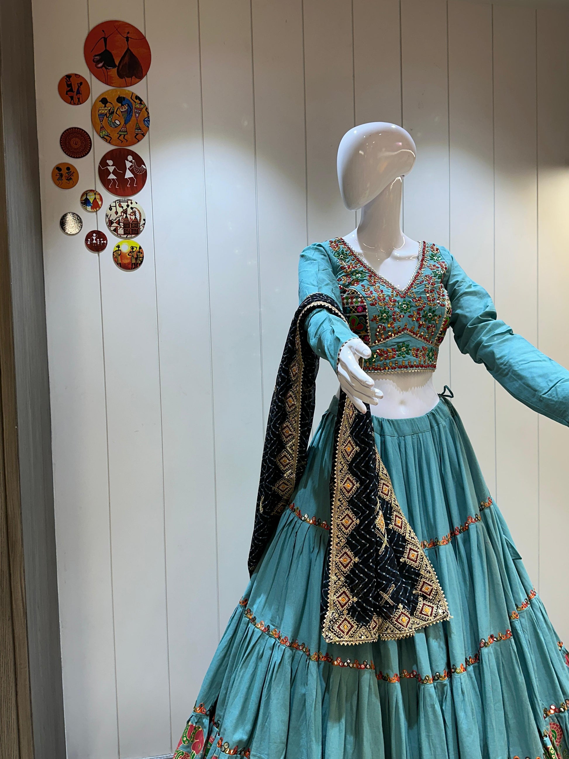 PANKHUDI - Heavy khadi cotton chaniya choli - My Store