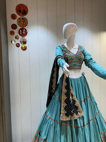 PANKHUDI - Heavy khadi cotton chaniya choli - My Store