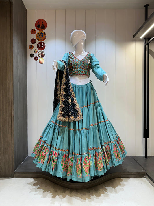 PANKHUDI - Heavy khadi cotton chaniya choli - My Store