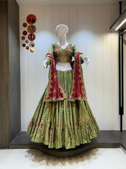 PANKHUDI - Heavy khadi cotton chaniya choli - My Store