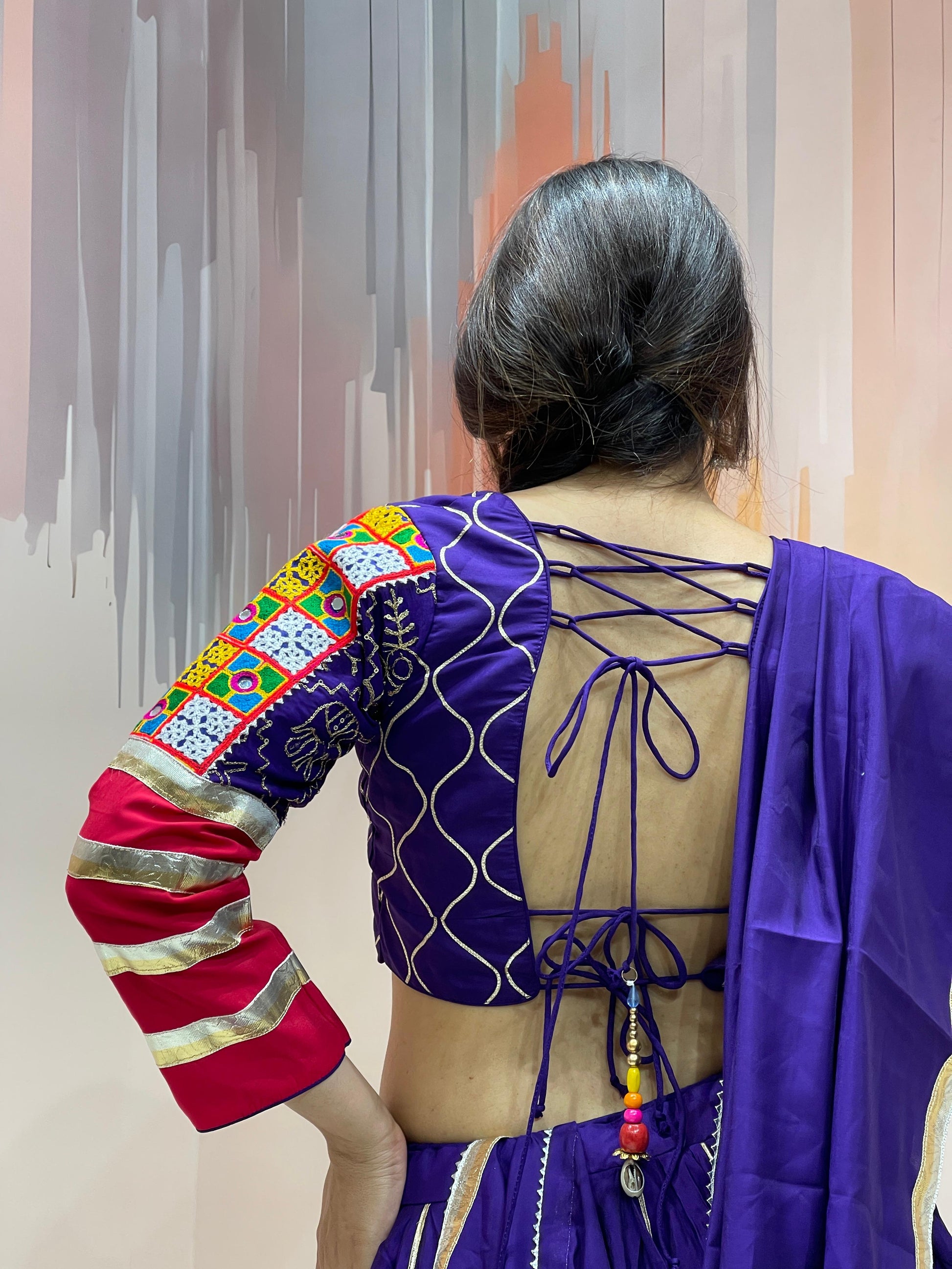 MOHINI - BOMBAY Silk mirror work Chaniya choli - My Store