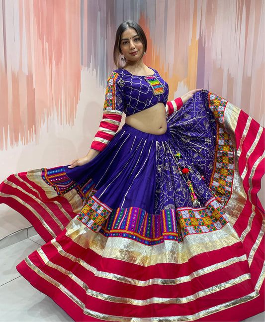 MOHINI - BOMBAY Silk mirror work Chaniya choli - My Store