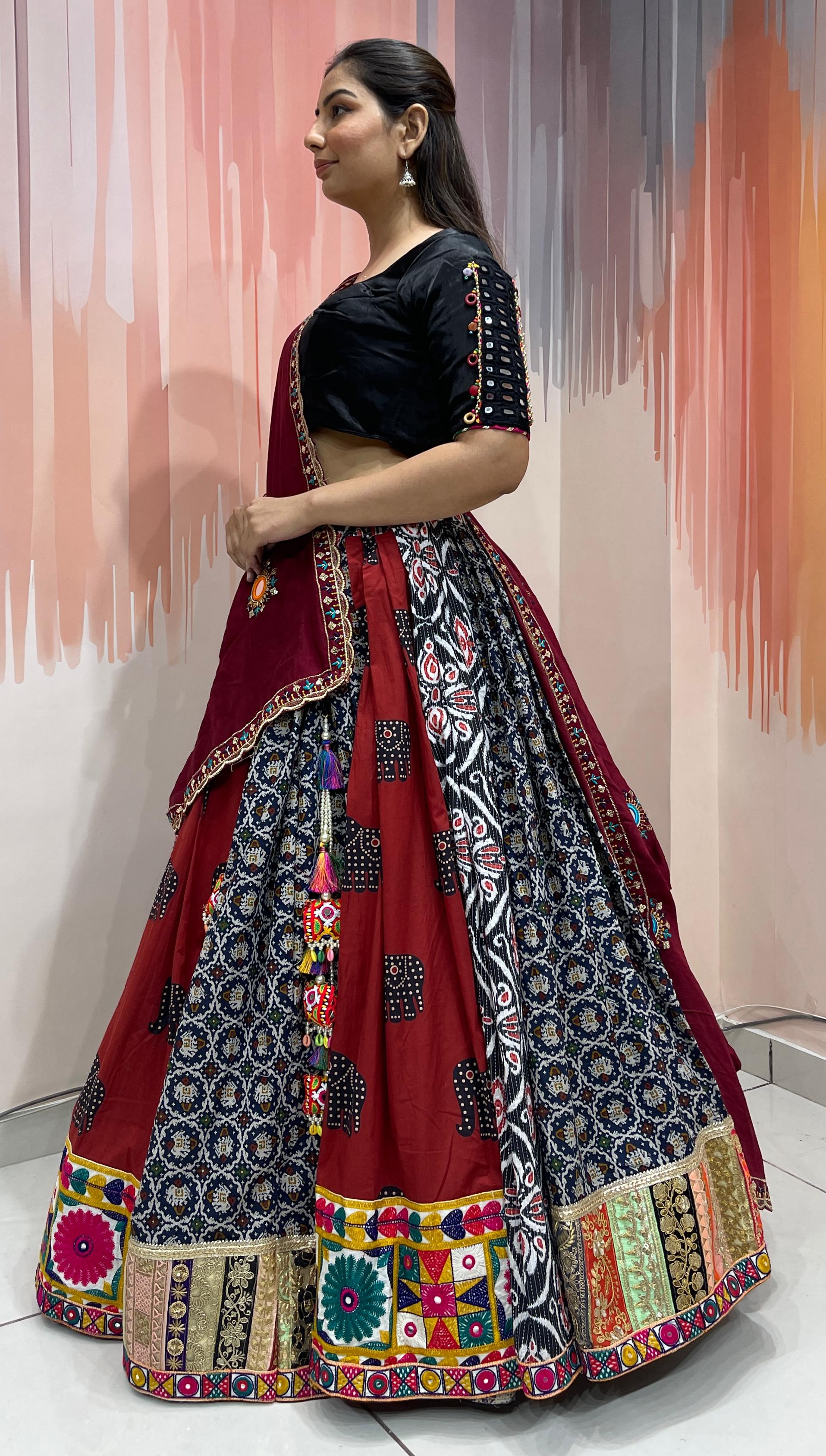 KAREENA - Mal Cotton and Bombay Silk Chaniya choli - My Store