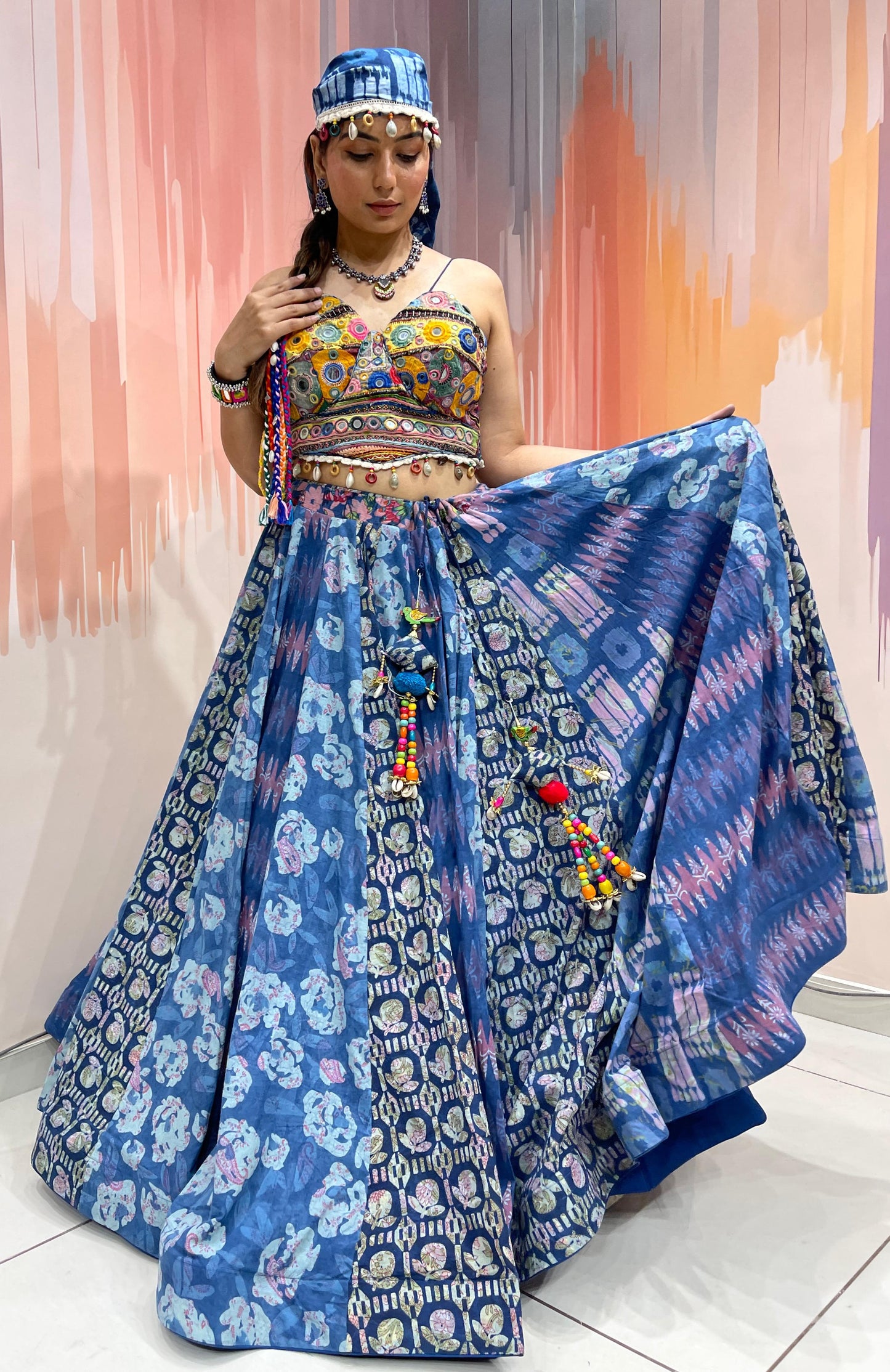MORNI VOL-2 - Classic Denim Printed kutchi Chaniya Choli - My Store