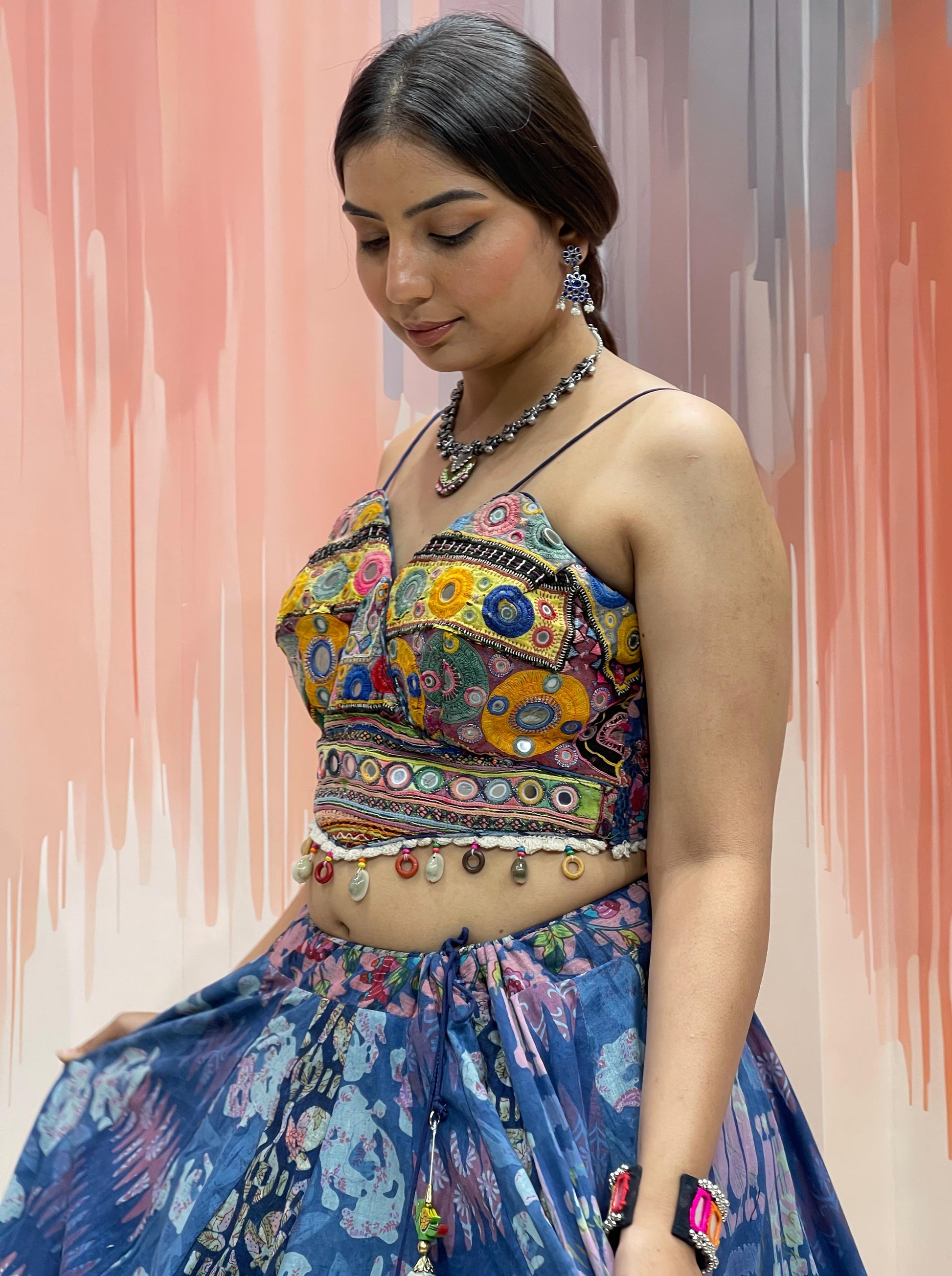 MORNI VOL-2 - Classic Denim Printed kutchi Chaniya Choli - My Store