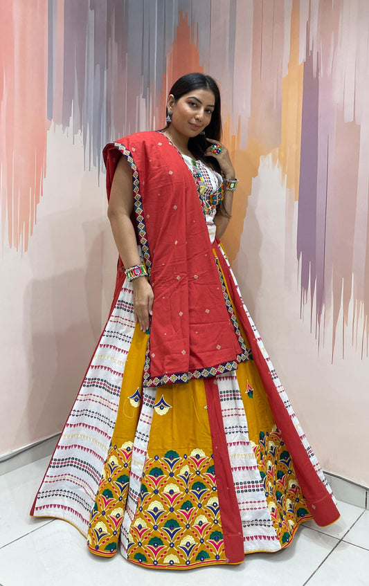 PEHRAN VOL - 1 - Simple & Sober Mal Cotton & embroidery with mirror work Chaniya Choli - My Store
