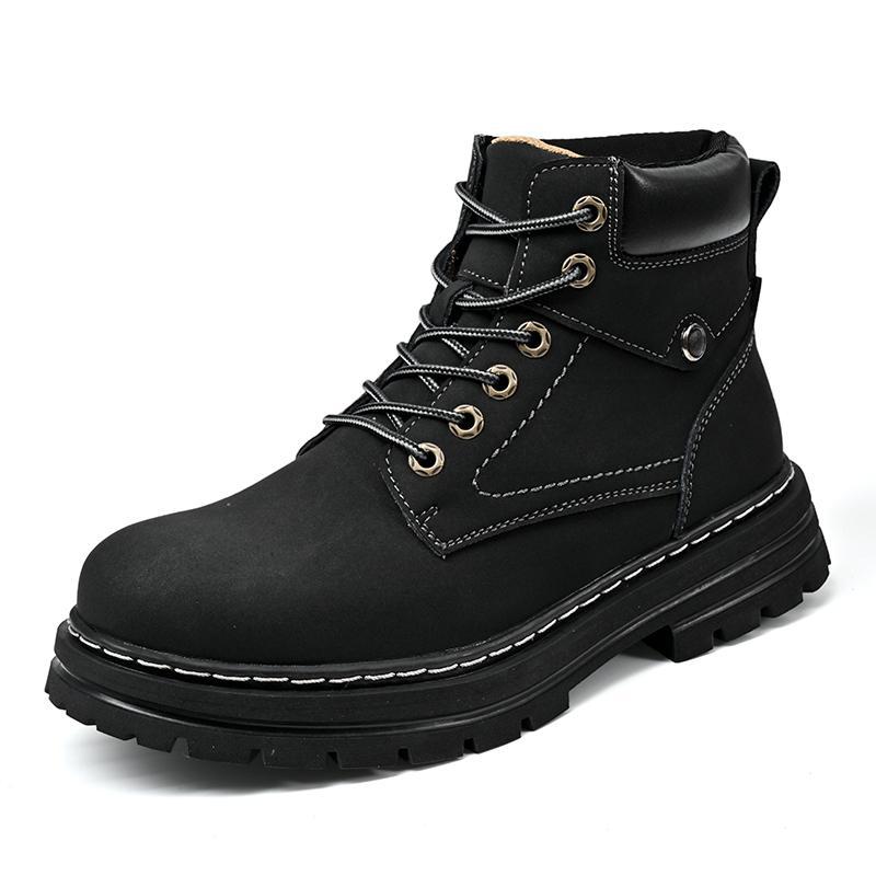 Men's Simple Casual Plus Size Leather Martin Boots - My Store