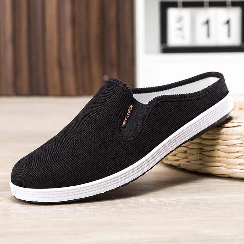 Casual Breathable All-match Sneakers Slip-on Heel-free Half Support Non-slip Men's Shoes - My Store