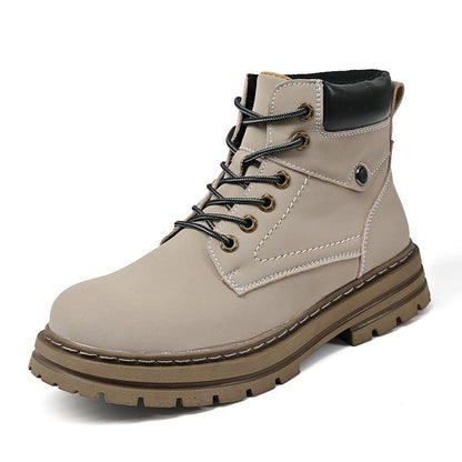 Men's Simple Casual Plus Size Leather Martin Boots - My Store