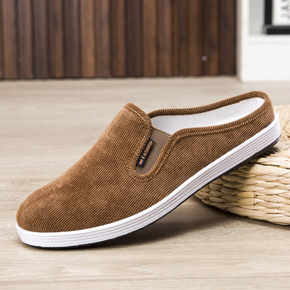 Casual Breathable All-match Sneakers Slip-on Heel-free Half Support Non-slip Men's Shoes - My Store