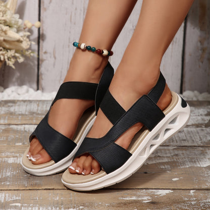 Women's Cloth Platform Beach Sandals - My Store