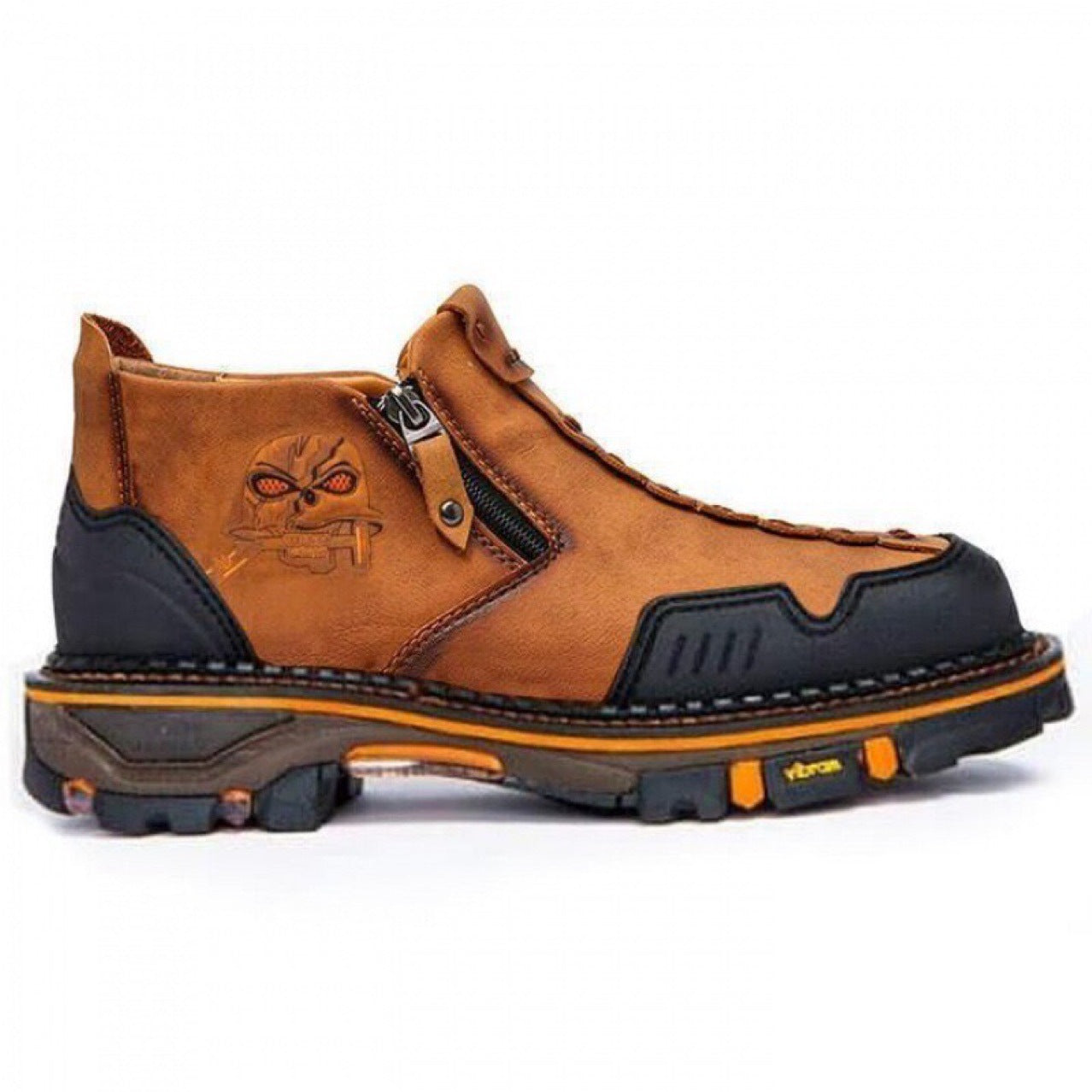 Men's Short Boots Round Toe Large Size Side Zipper Martin Boots - My Store