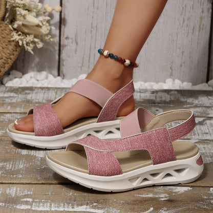 Women's Cloth Platform Beach Sandals - My Store