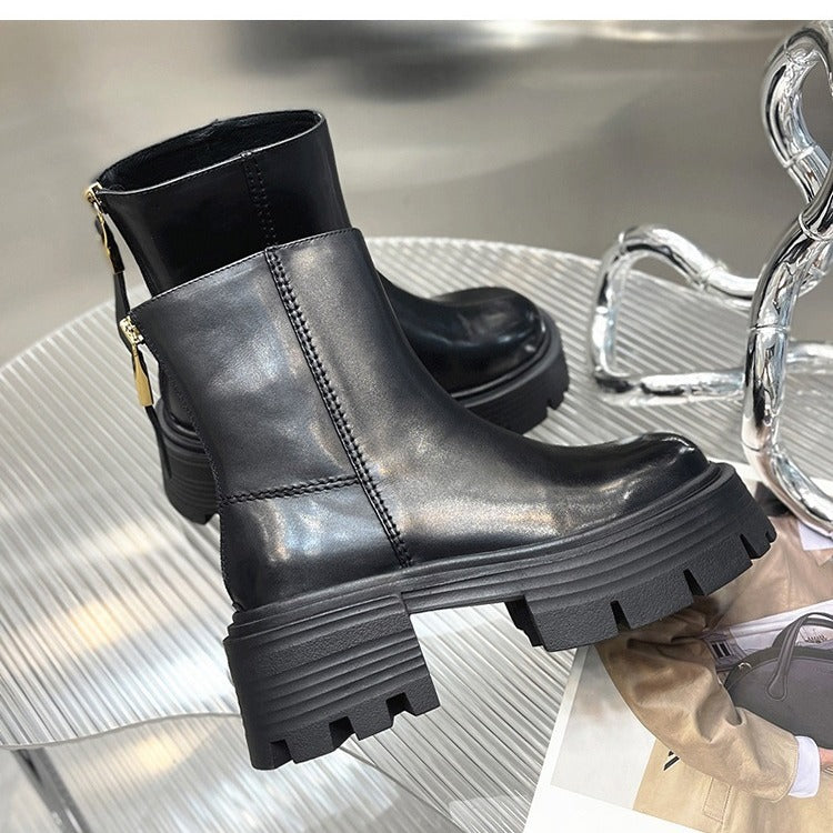 Autumn And Winter Korean Style Thick Bottom Chunky Heel Short Tube Fashion Boots Children - My Store