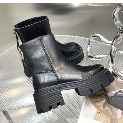 Autumn And Winter Korean Style Thick Bottom Chunky Heel Short Tube Fashion Boots Children - My Store