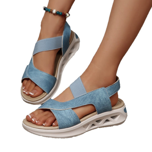Women's Cloth Platform Beach Sandals - My Store
