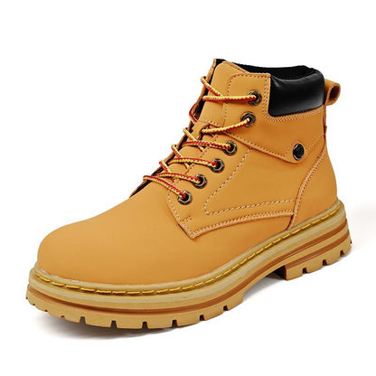 Men's Simple Casual Plus Size Leather Martin Boots - My Store