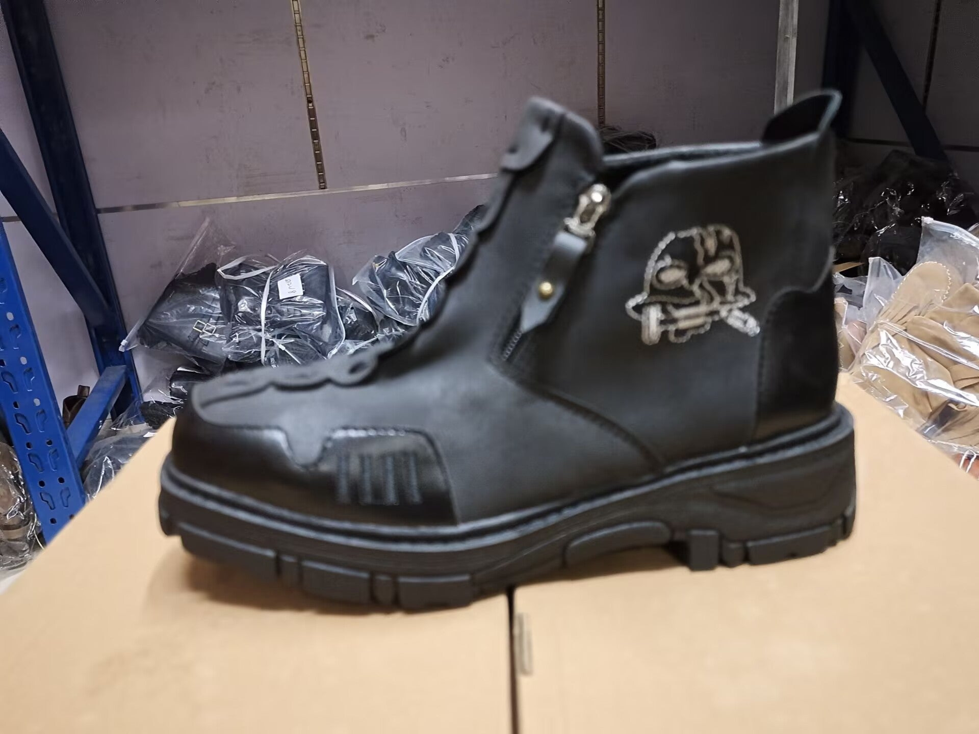 Men's Short Boots Round Toe Large Size Side Zipper Martin Boots - My Store