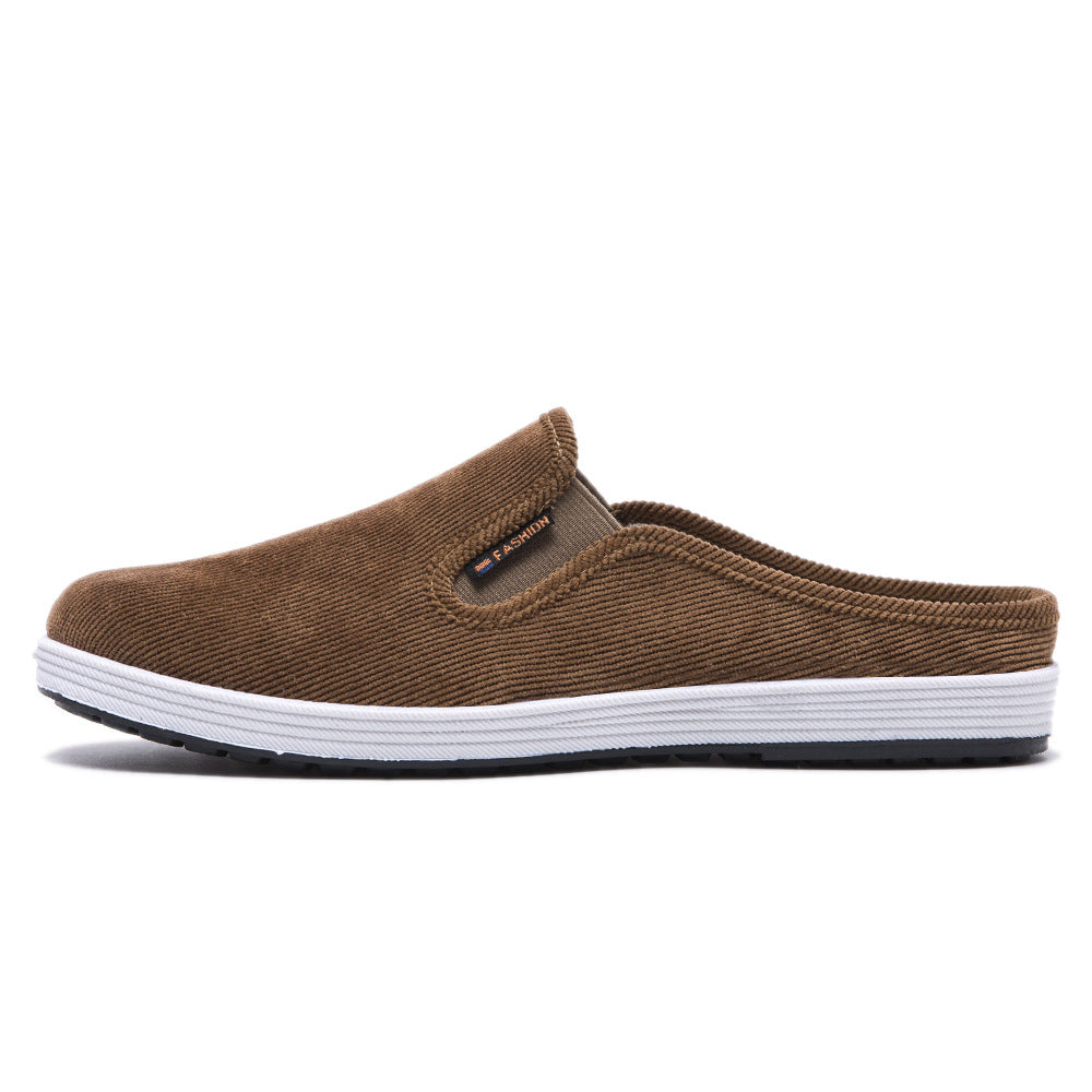 Casual Breathable All-match Sneakers Slip-on Heel-free Half Support Non-slip Men's Shoes - My Store