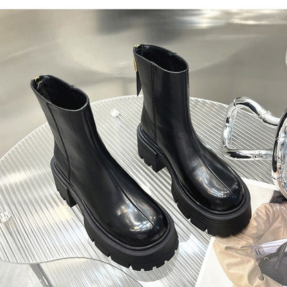 Autumn And Winter Korean Style Thick Bottom Chunky Heel Short Tube Fashion Boots Children - My Store