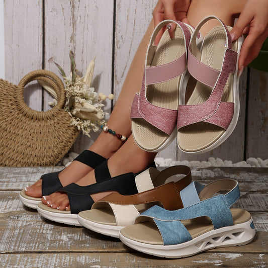 Women's Cloth Platform Beach Sandals - My Store