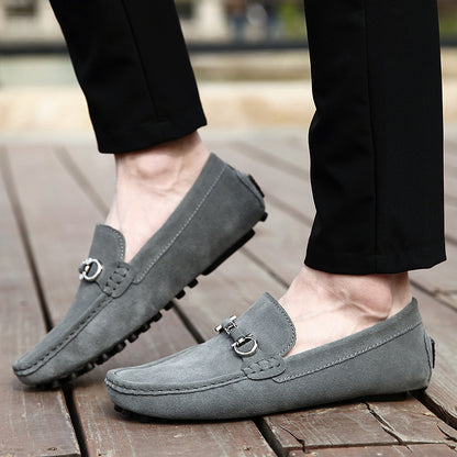 Men's Slip-on Cowhide Business Casual Leather Shoes - My Store