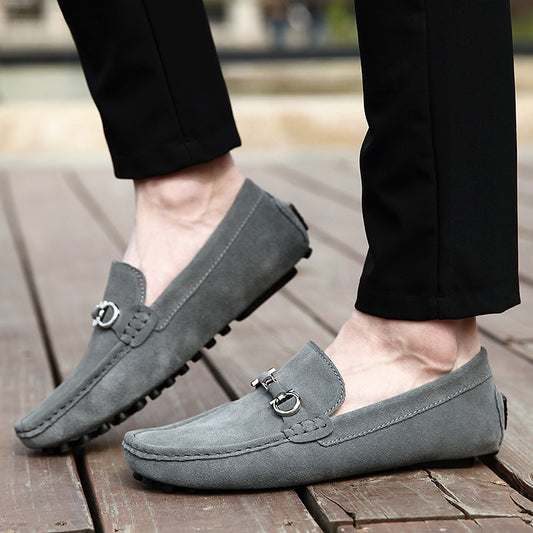 Men's Slip-on Cowhide Business Casual Leather Shoes - My Store