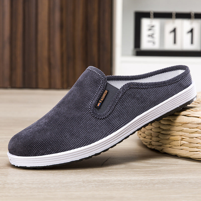 Casual Breathable All-match Sneakers Slip-on Heel-free Half Support Non-slip Men's Shoes - My Store