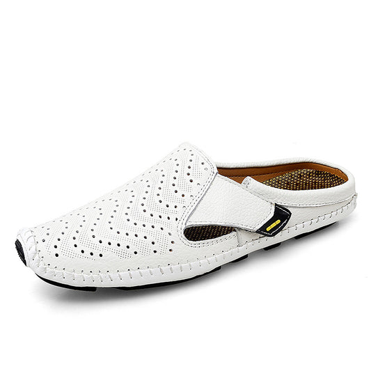 Muller Shoes Hole Low-top Cowhide Surface Slip-on - My Store