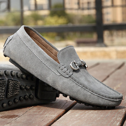 Men's Slip-on Cowhide Business Casual Leather Shoes - My Store