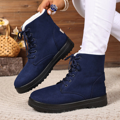 Women's Fashionable Waterproof High-top Cotton-padded Snow Boots - My Store