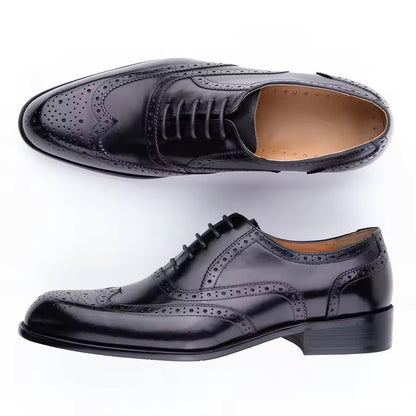 Men's Fashion Oxford Hand Carved Craft Purple Wedding Party Shoes - My Store