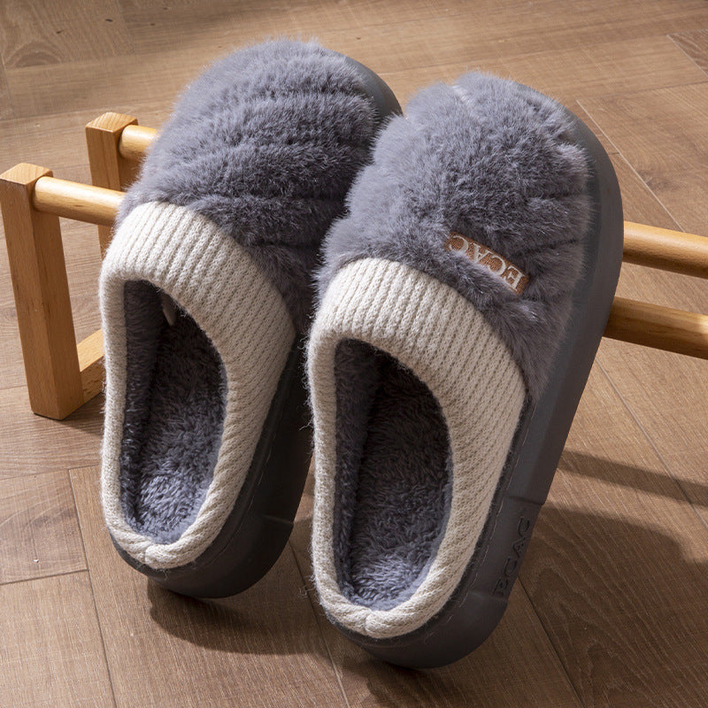 Women's Cotton Slippers Indoor Non-slip Thick-soled Cotton Slippers Cotton Slippers - My Store