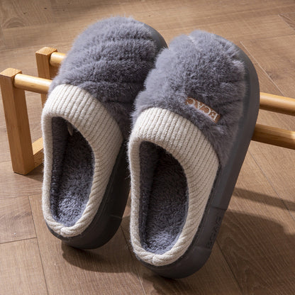 Women's Cotton Slippers Indoor Non-slip Thick-soled Cotton Slippers Cotton Slippers - My Store