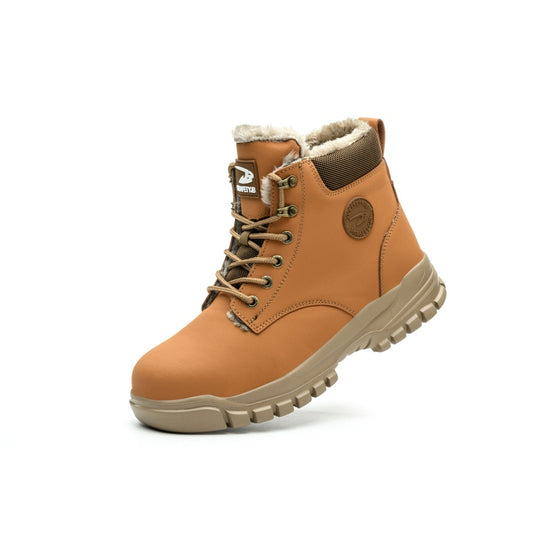 Men's Snow Boots, Steel-toed Boots, Waterproof Winter Warm Fur-lined Shoes - My Store
