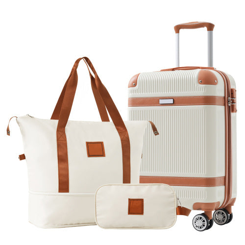 Hardshell Luggage Sets 3 Piece Carry-on Suitcase Double Spinner Wheels With TSA Lock - My Store
