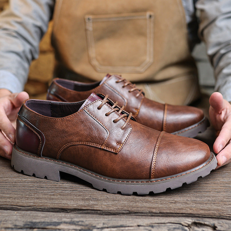 British Style Retro Casual Leather Shoes Men's Casual - My Store