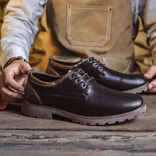 British Style Retro Casual Leather Shoes Men's Casual - My Store